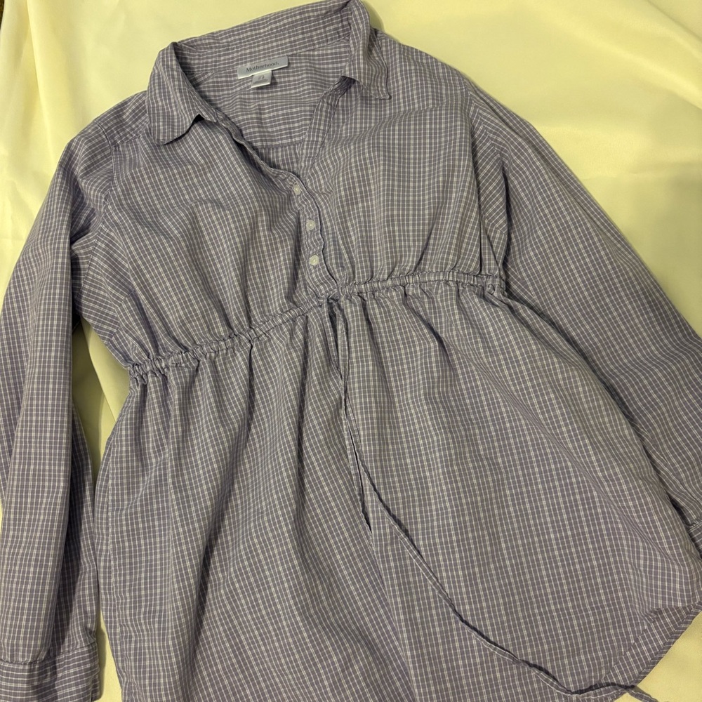 Motherhood Lavender Button Down Shirt